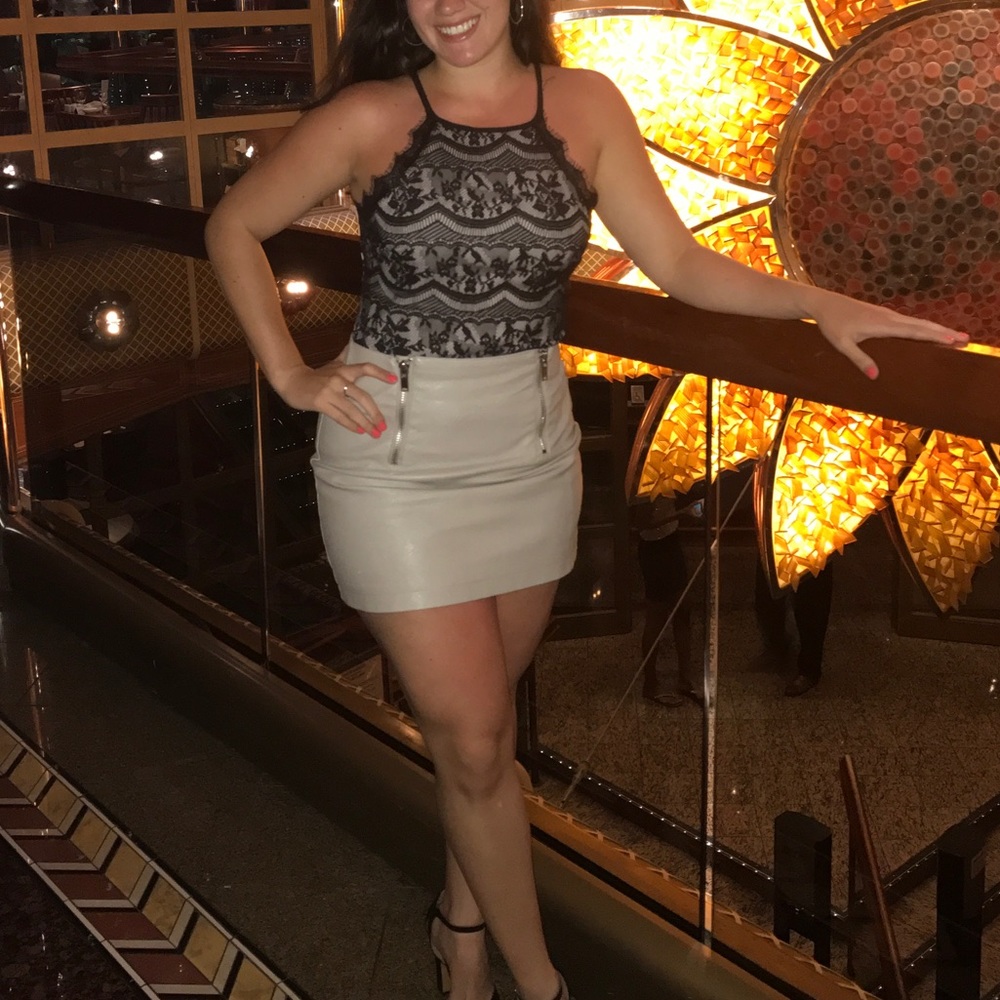 Leather Tan Skirt